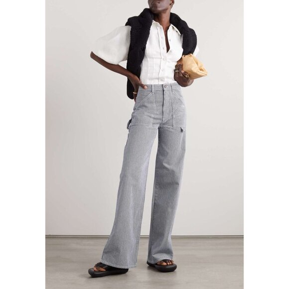 Nili Lotan "Quentin" Striped Jeans, size 25 ** HEMMED ** - Picture 1 of 13